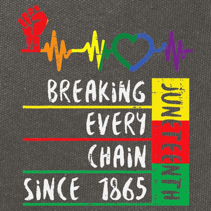Juneteenth Breaking Every Chain Since 1865 Cotton Canvas Backpack