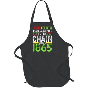 Juneteenth Breaking Every Chain Since 1865 Proud Afro Black Full-Length Apron With Pockets