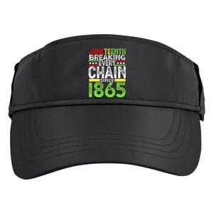 Juneteenth Breaking Every Chain Since 1865 Proud Afro Black Adult Drive Performance Visor