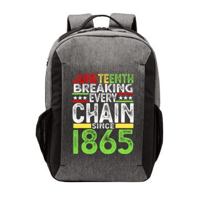 Juneteenth Breaking Every Chain Since 1865 Proud Afro Black Vector Backpack