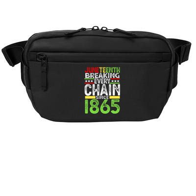 Juneteenth Breaking Every Chain Since 1865 Proud Afro Black Crossbody Pack