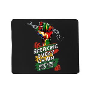 Juneteenth Breaking Every Chain Since 1865 Mousepad