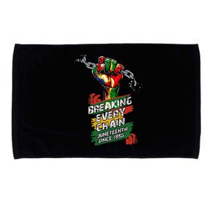 Juneteenth Breaking Every Chain Since 1865 Microfiber Hand Towel