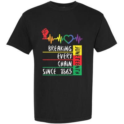 Juneteenth Breaking Every Chain Since 1865 Garment-Dyed Heavyweight T-Shirt