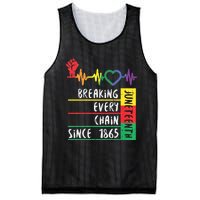 Juneteenth Breaking Every Chain Since 1865 Mesh Reversible Basketball Jersey Tank