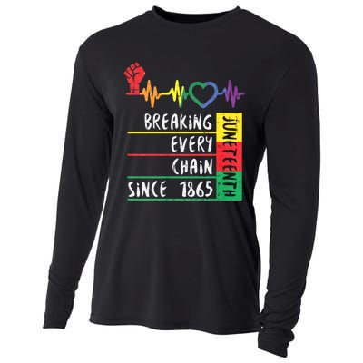 Juneteenth Breaking Every Chain Since 1865 Cooling Performance Long Sleeve Crew