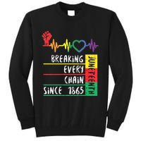 Juneteenth Breaking Every Chain Since 1865 Tall Sweatshirt