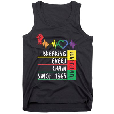 Juneteenth Breaking Every Chain Since 1865 Tank Top