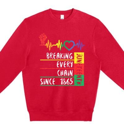 Juneteenth Breaking Every Chain Since 1865 Premium Crewneck Sweatshirt