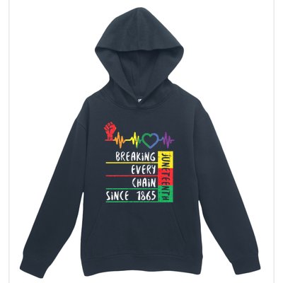 Juneteenth Breaking Every Chain Since 1865 Urban Pullover Hoodie