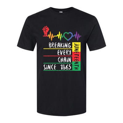 Juneteenth Breaking Every Chain Since 1865 Softstyle CVC T-Shirt