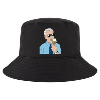 Joe Biden Eating Ice Cream Cool Comfort Performance Bucket Hat