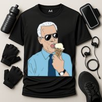Joe Biden Eating Ice Cream Cooling Performance Crew T-Shirt