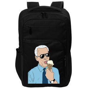 Joe Biden Eating Ice Cream Impact Tech Backpack