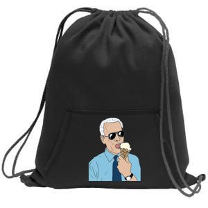 Joe Biden Eating Ice Cream Sweatshirt Cinch Pack Bag