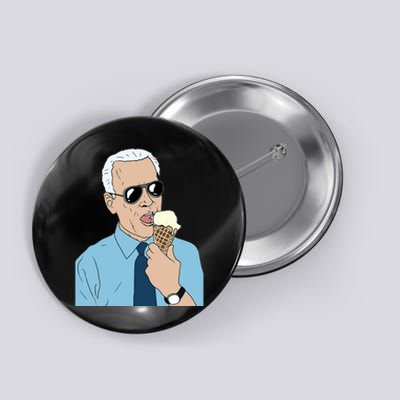 Joe Biden Eating Ice Cream Button