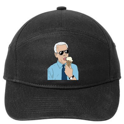 Joe Biden Eating Ice Cream 7-Panel Snapback Hat