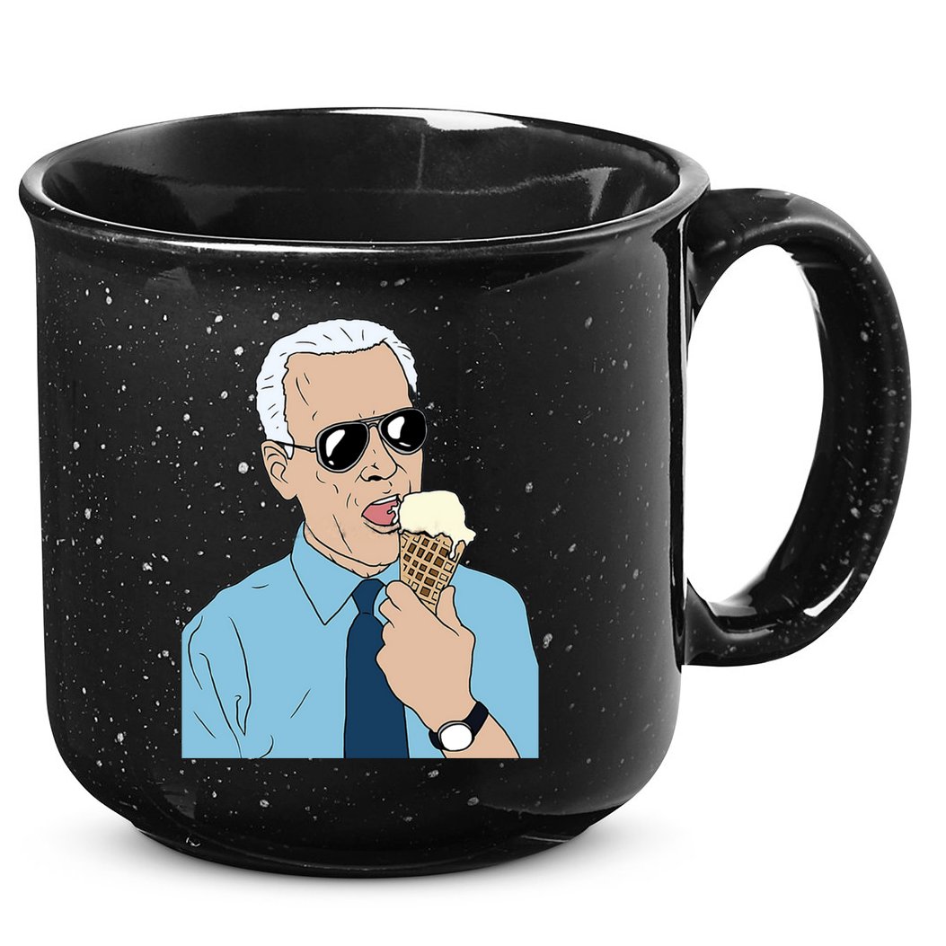 Joe Biden Eating Ice Cream 15oz Campfire Ceramic Mug