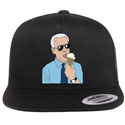 Joe Biden Eating Ice Cream Flatbill Hat