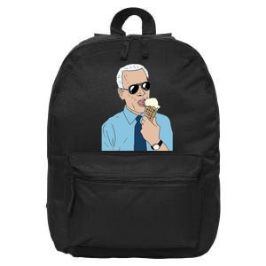 Joe Biden Eating Ice Cream 16 in Basic Backpack