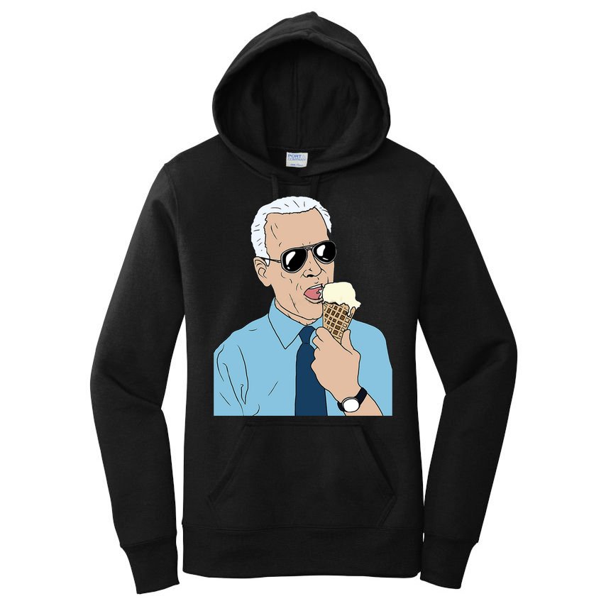 Joe Biden Eating Ice Cream Women's Pullover Hoodie