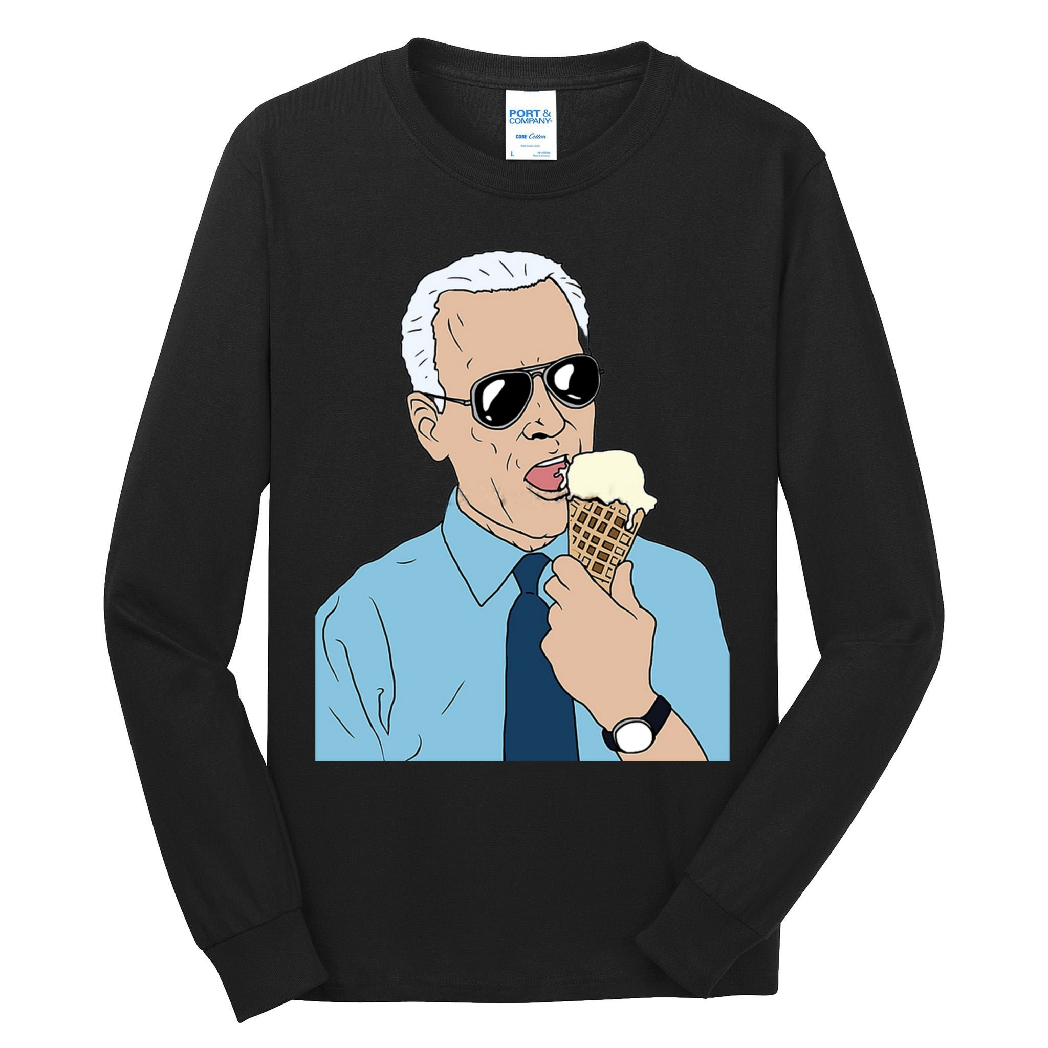 Joe Biden Eating Ice Cream Tall Long Sleeve T-Shirt