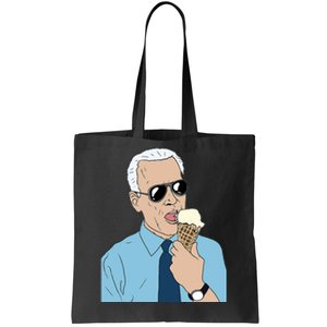 Joe Biden Eating Ice Cream Tote Bag