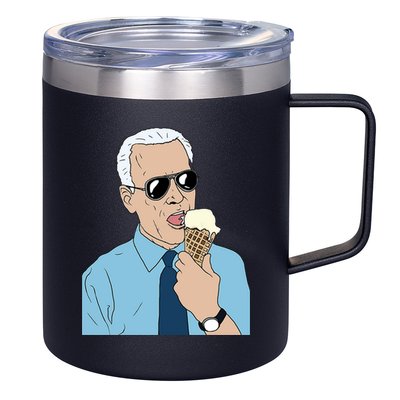 Joe Biden Eating Ice Cream 12oz Stainless Steel Coffee Mug