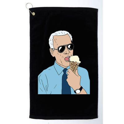 Joe Biden Eating Ice Cream Platinum Collection Golf Towel