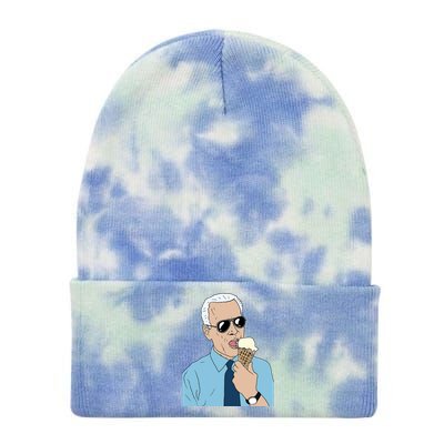 Joe Biden Eating Ice Cream Tie Dye 12in Knit Beanie