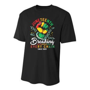 Juneteenth Breaking Every Chain Since 1865 African American Freedom Youth Performance Sprint T-Shirt