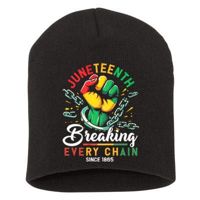 Juneteenth Breaking Every Chain Since 1865 African American Freedom Short Acrylic Beanie