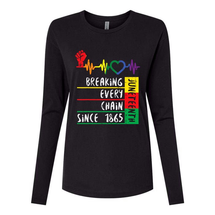 Juneteenth Breaking Every Chain Since 1865 Womens Cotton Relaxed Long Sleeve T-Shirt