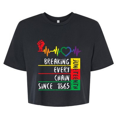 Juneteenth Breaking Every Chain Since 1865 Bella+Canvas Jersey Crop Tee