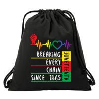 Juneteenth Breaking Every Chain Since 1865 Drawstring Bag