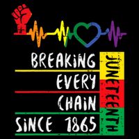 Juneteenth Breaking Every Chain Since 1865 Drawstring Bag