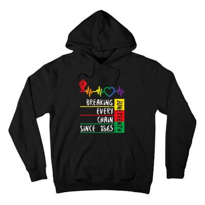 Juneteenth Breaking Every Chain Since 1865 Tall Hoodie