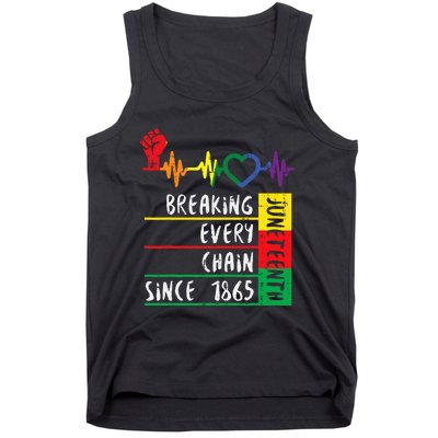 Juneteenth Breaking Every Chain Since 1865 Tank Top