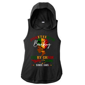 Juneteenth Breaking Every Chain Since 1865 For Women Ladies PosiCharge Tri-Blend Wicking Draft Hoodie Tank