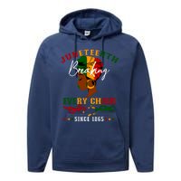 Juneteenth Breaking Every Chain Since 1865 For Women Performance Fleece Hoodie