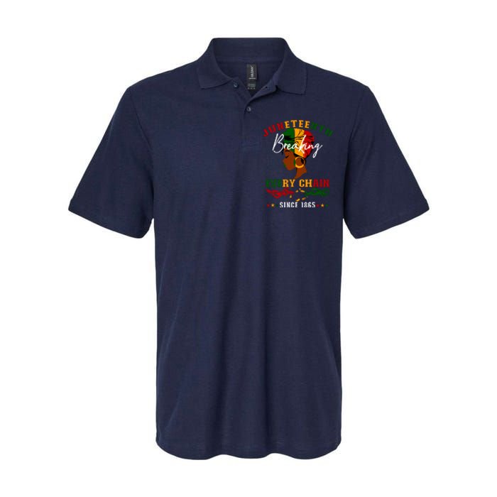 Juneteenth Breaking Every Chain Since 1865 For Women Softstyle Adult Sport Polo