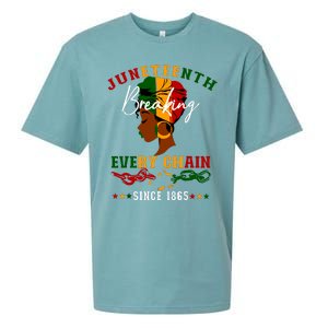 Juneteenth Breaking Every Chain Since 1865 For Women Sueded Cloud Jersey T-Shirt