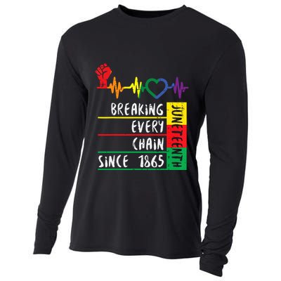 Juneteenth Breaking Every Chain Since 1865 Women Cooling Performance Long Sleeve Crew