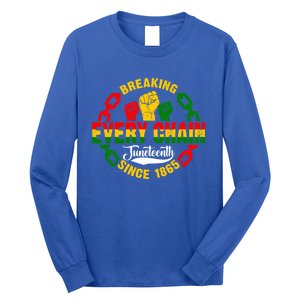 Juneteenth Breaking Every Chain Since 1865 Africa American Gift Long Sleeve Shirt