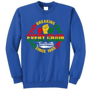 Juneteenth Breaking Every Chain Since 1865 Africa American Gift Sweatshirt