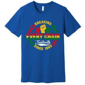 Juneteenth Breaking Every Chain Since 1865 Africa American Gift Premium T-Shirt