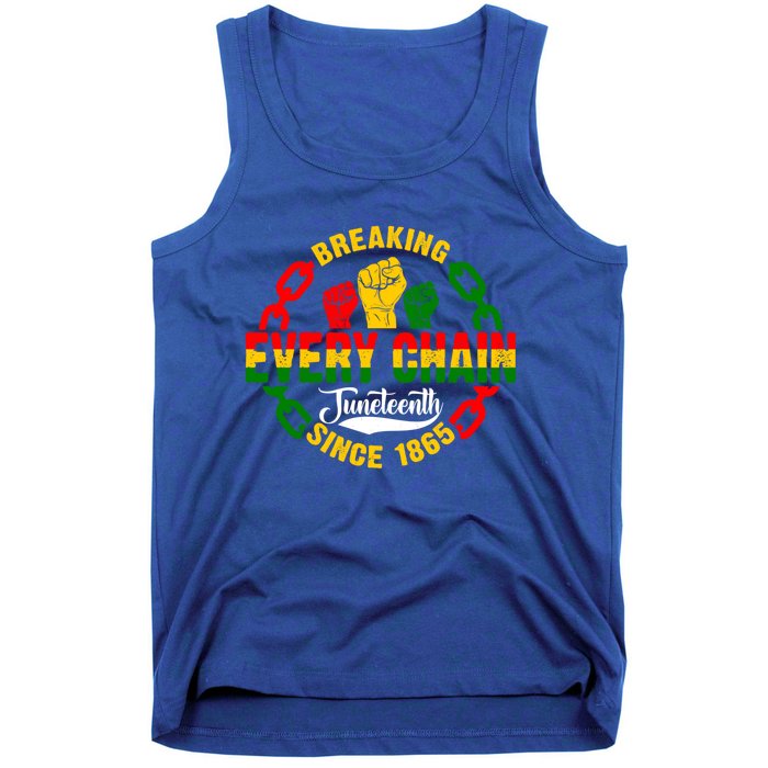 Juneteenth Breaking Every Chain Since 1865 Africa American Gift Tank Top