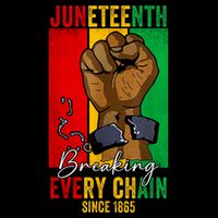 Juneteenth Breaking Every Chain Since 1865 Drawstring Bag