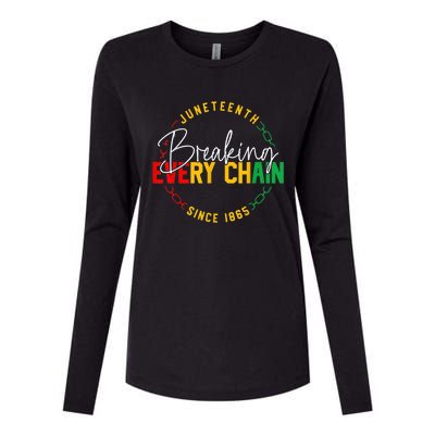 Juneteenth Breaking Every Chain African American Black Story Gift Womens Cotton Relaxed Long Sleeve T-Shirt