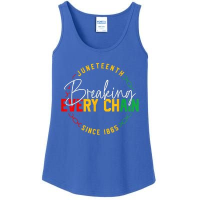 Juneteenth Breaking Every Chain African American Black Story Gift Ladies Essential Tank